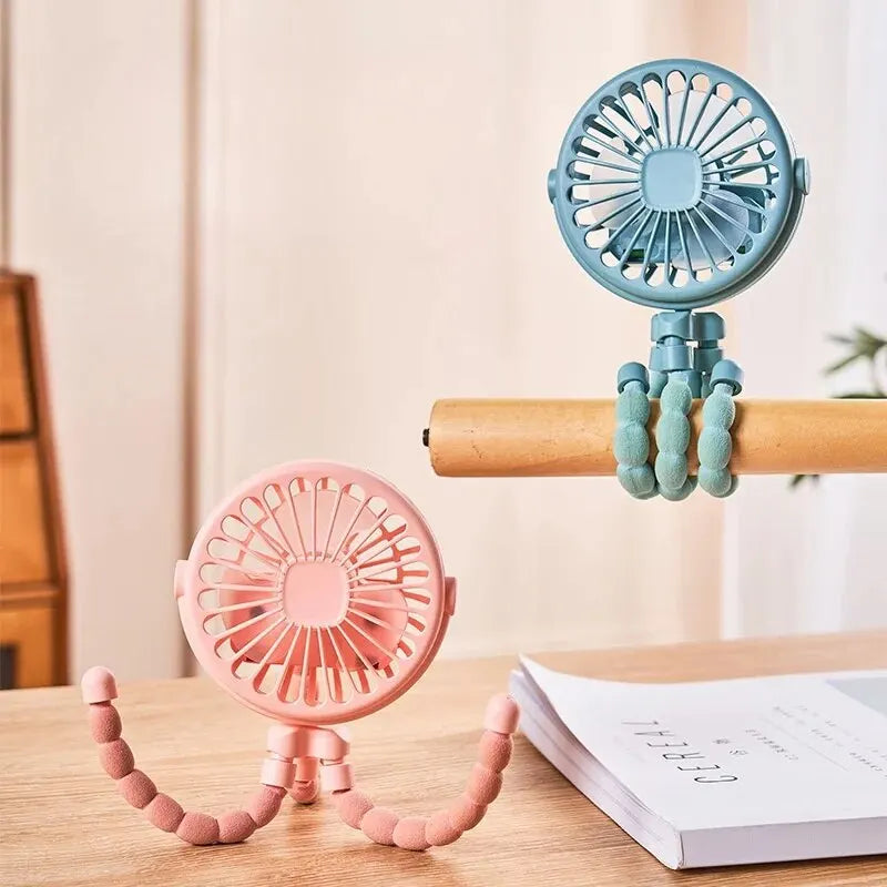 Multi Functional Portable USB Rechargeable Octopus Mini Fan