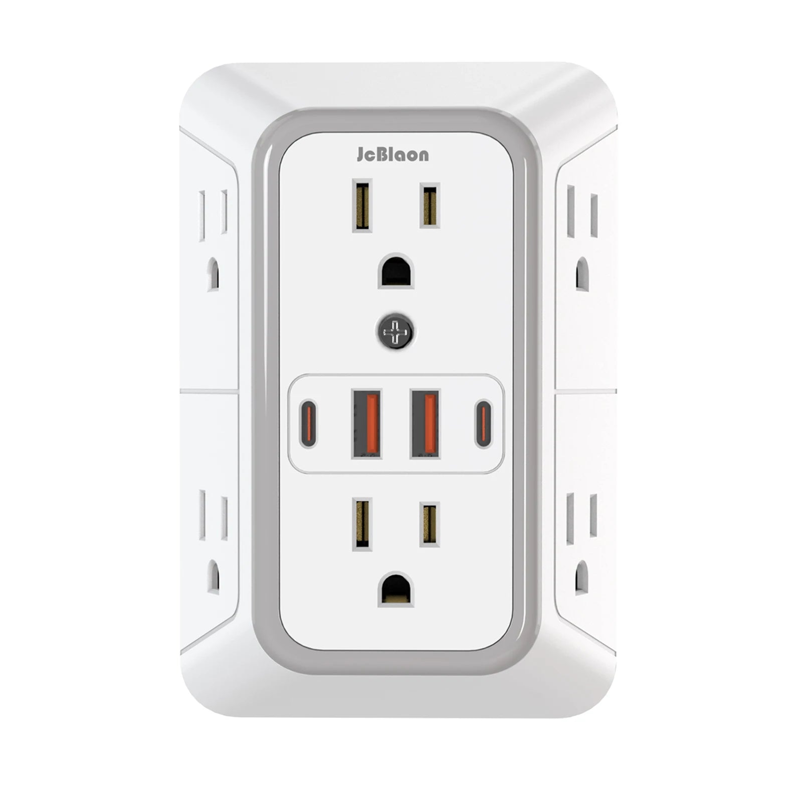 US Multi Wall Socket with 6 AC Outlets 4 USB Port