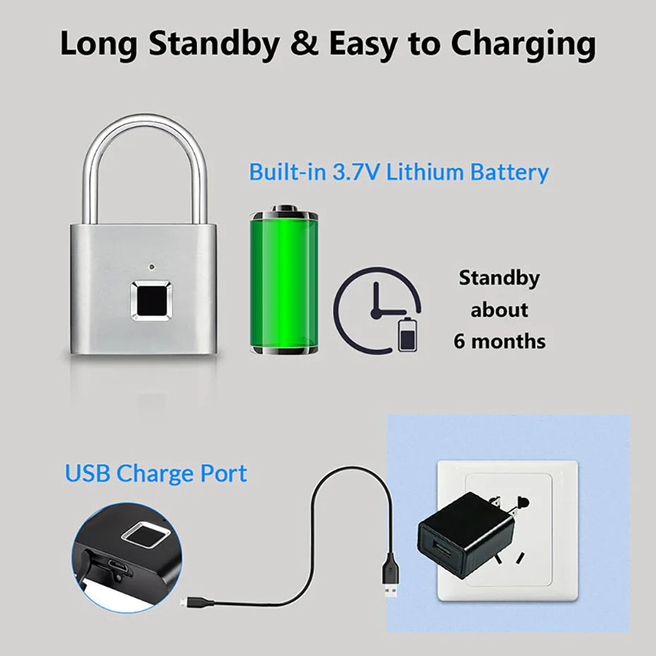 Fingerprint Lock Smart Padlock